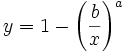 y=1-\left( \frac bx\right) ^a