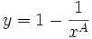 y=1-\frac 1{x^A}