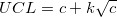 UCL=c+k\sqrt{c} UCL=c+k\sqrt{c}