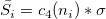 \bar{S_i}=c_4(n_i)*\sigma \bar{S_i}=c_4(n_i)*\sigma