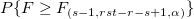 P\{F\geq F_{(s-1,rst - r - s + 1,\alpha )}\} P\{F\geq F_{(s-1,rst - r - s + 1,\alpha )}\}