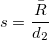s = \frac{\bar{R}}{d_2} s = \frac{\bar{R}}{d_2}