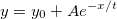 \begin{matrix}y=y_0+Ae^{-x/t}\end{matrix}