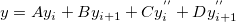 y=Ay_i+By_{i+1}+Cy_i^{''}+Dy_{i+1}^{''} 