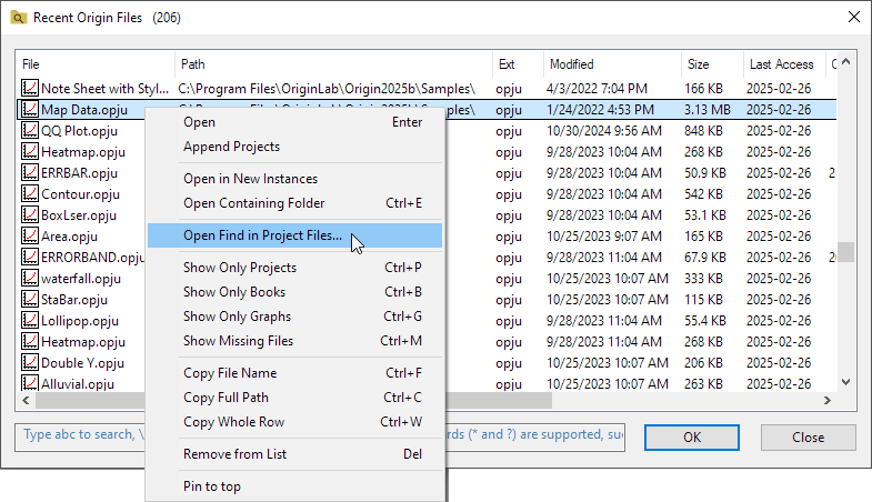 Recent Origin Files Find File.png