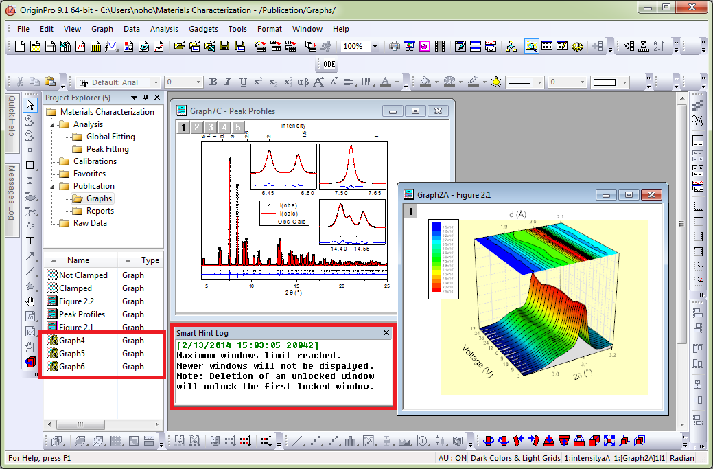 origin graphing student