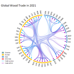 Hierarchical Edge Bundling for Global Wood Trade in 2021