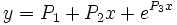 y=P_1+P_2x+e^{P_3x}