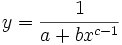 y=\frac 1{a+bx^{c-1}}