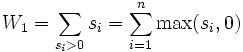  W_1=\sum_{s_i>0}s_i=\sum_{i=1}^n\max (s_i,0) 