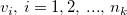 v_i, \, i=1, 2,\, ...,\, n_k v_i, \, i=1, 2,\, ...,\, n_k