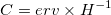 C = erv \times H^{-1} C = erv \times H^{-1}