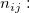 n_{ij}: n_{ij}: