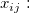 x_{ij}: x_{ij}: