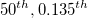 50^{th},0.135^{th} 50^{th},0.135^{th}