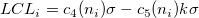 LCL_i=c_4(n_i)\sigma-c_5(n_i)k\sigma