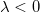 \lambda < 0 \lambda < 0