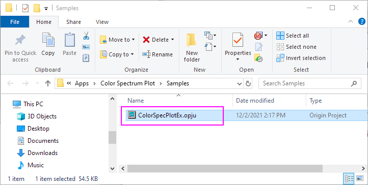 Help Online - Apps - Color Spectrum Plot