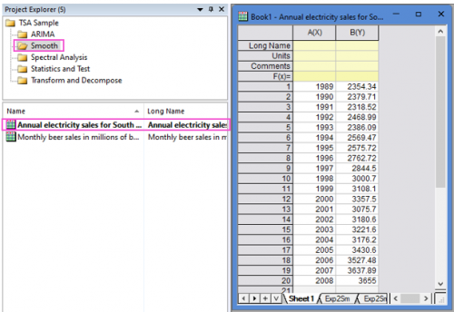 Help Online - Apps - Tutorial for Double Exponential Smoothing