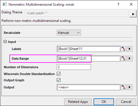 Help Online - Apps - Nonmetric Multidimensional Scaling