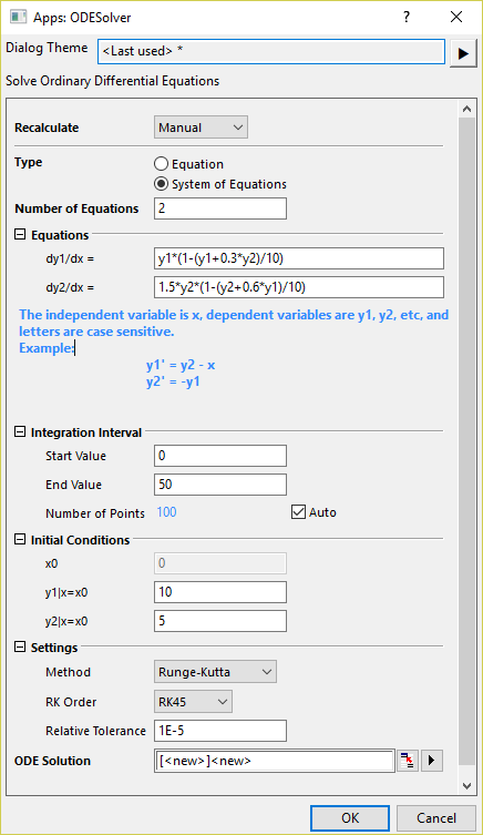 Help Online - Apps - ODE Solver