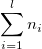 \sum_{i=1}^l n_i