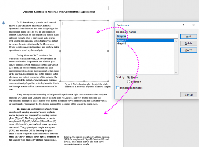 Help Online - Apps - Send Graphs to Word