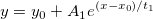 y=y_0+A_1e^{(x-x_0)/t_1} y=y_0+A_1e^{(x-x_0)/t_1}
