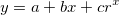 y=a+bx+cr^x  y=a+bx+cr^x