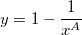 y=1-\frac 1{x^A} y=1-\frac 1{x^A}