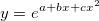 y=e^{a+bx+cx^2} y=e^{a+bx+cx^2}