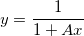y=\frac 1{1+Ax}  y=\frac 1{1+Ax}