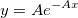 y=Ae^{-Ax} y=Ae^{-Ax}