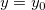 y=y_0 y=y_0