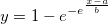 y=1-e^{-e^{\frac{x-a}b}} y=1-e^{-e^{\frac{x-a}b}}