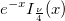 e^{-x}I_{\frac \nu 4}(x) e^{-x}I_{\frac \nu 4}(x)