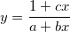 y=\frac{1+cx}{a+bx} y=\frac{1+cx}{a+bx}