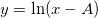 y=\ln(x-A) y=\ln(x-A)