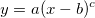 y=a(x-b)^c y=a(x-b)^c