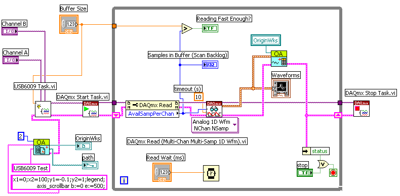 Help Online - LabVIEW VI - 6009 Simple LV71