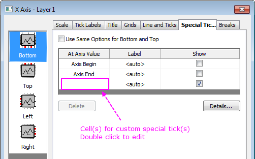 Help Online - Quick Help - FAQ-116 How do I add or hide tick ...