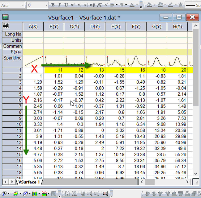 help online quick help faq 460 how do i convert a worksheet with matrix style data to matrix or x y z