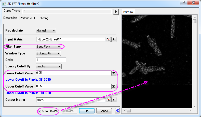 Help Online - Tutorials - 2D FFT and Filter