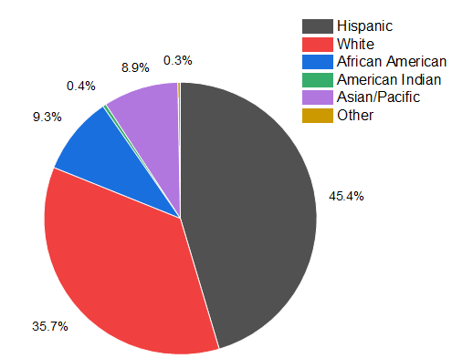 Help Online Tutorials 2d Color Pie Chart Of A Population Study