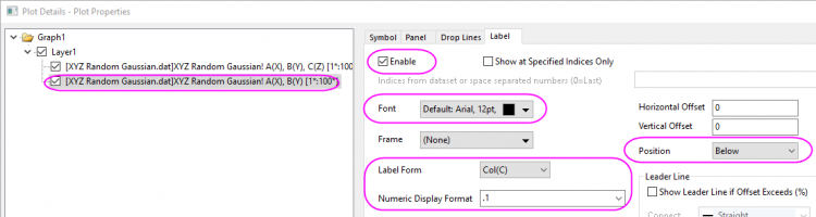 Help Online Tutorials Contour Graph With Xy Data Points And Z Labels