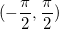 (-\frac{\pi}{2},\frac{\pi}{2}) (-\frac{\pi}{2},\frac{\pi}{2})