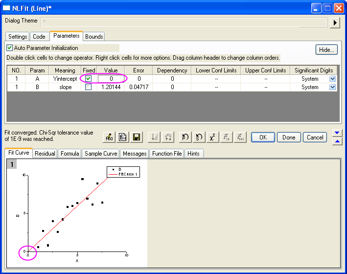 Help Online Tutorials Fit Curve Through Certain Points