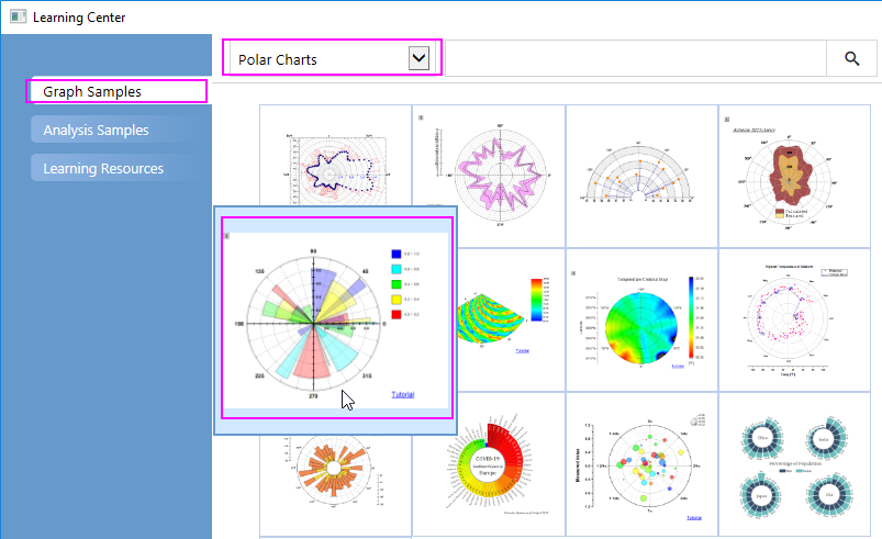 Help Online - Tutorials - Polar Graph with Columns