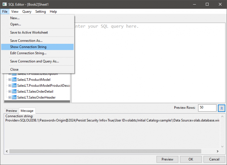 Help Online - Tutorials - Setup Database Connection
