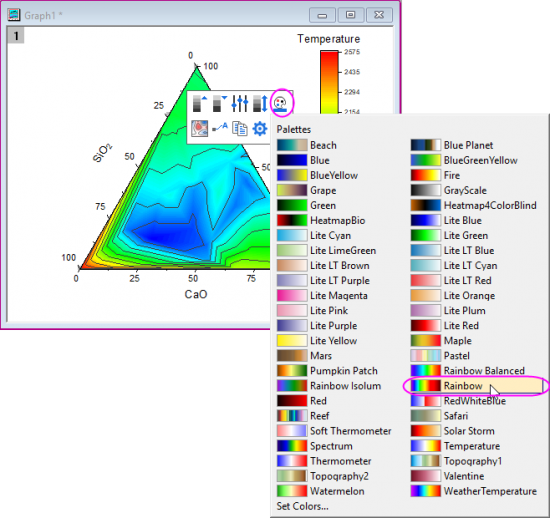 Help Online - Tutorials - Ternary Contour